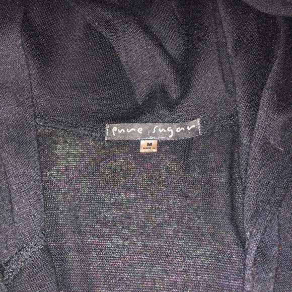 Black sweater with hood and jewel buttons! - Picture 4 of 7